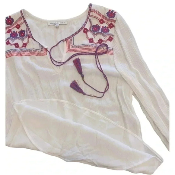 Daniel  Rainn Boho Peasant Top Blouse Size Small - Picture 4 of 9